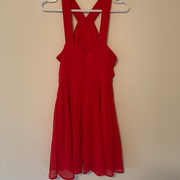 Charlotte Russe Red Chiffon Dress - Picture 2 of 2